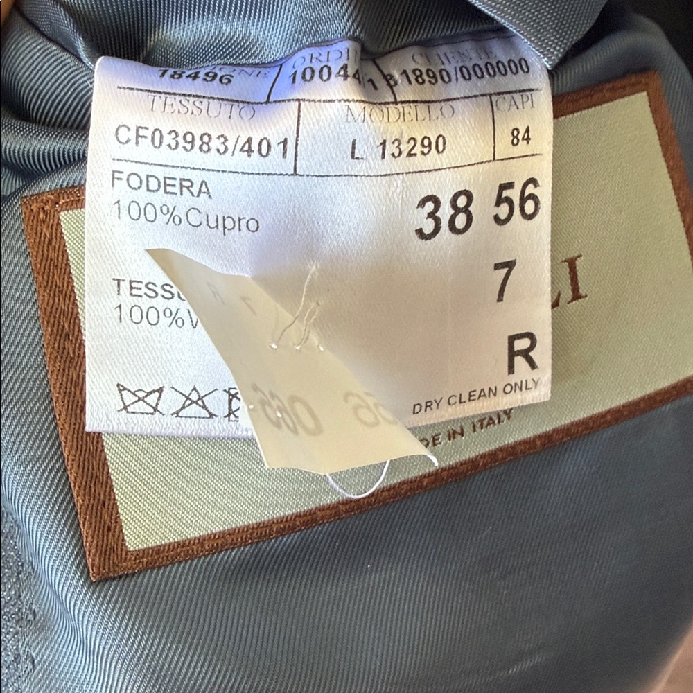 Canali Light Blue Windowpane Sportcoat with Red Checks - Picture 12 of 16
